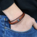 Taba Knitted Triple Leather Men's Bracelet
