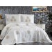 White Printed Double Bed Sheet