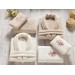 Family Bathrobe/Robe Set Cream-Brown Ardora Bukle