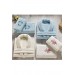 Family Bathrobe/Robe Set Cream-Ardora Bukle Blue