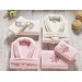 Family Bathrobe/Robe Set Cream-Powder/Light Pink Ardora Bukle
