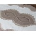 Bedspread Set For Living Room, Consisting Of Velvet Fabric, 5 Pieces, Cappuccino-Cream Aygün