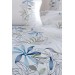 Bahar Blue-Cream Embroidered Cotton-Satin Duvet Cover Set