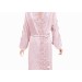 Women's Bamboo Bathrobe Set With Lace And Pearl Sleeves, Powder/Light Pink Diana
