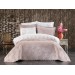 9 Pieces Luxurious Embroidered Bedding Set In Blenda Powder/Light Pink