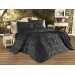 Single Bed Sheet Of Jacquard And Chenille, Black Busem
