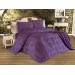 Jacquard And Chenille Sheet/Bed Cover, Busem Purple