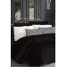 Caroline Black Double 10-Piece Cotton Filled Bed Sheet Set