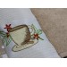 Brown Embroidered Two-Piece Kitchen Towel Set Çeyiz Diyarı