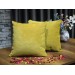 Luxurious Jacquard Cushion Cover 2 Pieces Mustard Çeyiz Diyarı Aysu