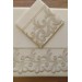 French Lace Duvet Cover Set 6 Pieces Cappuccino Cream Color