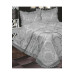Çeyiz Diyarı Lunox French Guipure Single Bed Cover/Bedspread In Anthracite Color