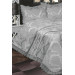 Bed Cover Made Of French Guipure, Anthracite Color. Çeyiz Diyarı Lunox