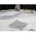 26-Piece Snowflake Table Runner Set Cream Color - Gray Çeyiz Diyarı