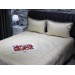 Double Quilted Bedspread/Mattress Set Cappuccino Color Çeyiz Diyarı Kırlangıç