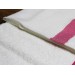 Jacquard Kitchen Towel Set Of Two Pieces, White And Pink