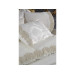 طقم غطاء السرير للعروس من 7 قطع لون كريمي