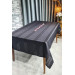 مفرش طاولة 155X220 أسود