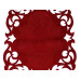 Claret Red/Burgundy Daisy Deluxe Embroidered Plush Table Runner/Cover