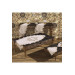 5-Piece Bedspread Set For Living Room, Cream Diamond