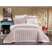 Luxurious 9-Piece Embroidered Bedding Set In Powder/Light Pink Dolce