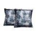 Two-Piece Cushion Cover, Double Stripe, Of Velvet Fabric, Anthracite Color