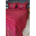 Elegant Double Bedspread Set Claret Red