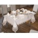 Tablecloth 160X260 Cm 26 Pieces Elif Cream Color