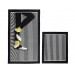 Elite 2-Piece Rectangular Luxury Bathroom Rug Set With Shoe Design Black Color Elit