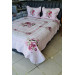 Emily Printed Quilted Double Bedspread Powder