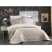 9-Piece Luxurious Embroidered Bed Cover/Quilt Set Estina Cappuccino