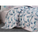 Florina Turquoise/Turquoise Quilted Double Duvet Cover Set