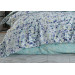 Quilted Double Duvet Cover Set Navy Frame