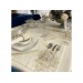 French Lace Handcrafted Hercai 34 Piece Placemat Set Cream
