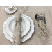 French Lace Handcrafted Şehzade 34 Piece Placemat Set Cappucino