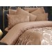 7 Piece French Lace Wedding Bedding Set Cappuccino Kure