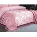 7 Piece French Lace Wedding Bedding Set Powder/Light Pink Kure