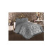Chenille Wedding Comforter Set 7 Pieces French Lace Gray Color