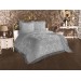 مفرش سرير من الدانتيل الفرنسي اللون رمادي