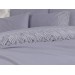 Gray Wave French Lace Duvet Cover Set
