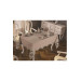 طقم مفرش طاولة فاخر من الجوبير الفرنسي 18 قطعة لون الكابتشينو