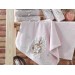 Bamboo French Guipure Butterfly Towel In Powder/Light Pink
