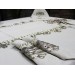 26Pcs French Lace Tablecloth Set Cappuccino Color