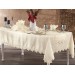 French Guipure Lara Chenille Table Cloth Set 26 Pieces