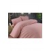French Guipure Double Duvet Cover Set In Powder/Liverne Pink