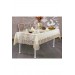 Tuğra Beige Gold Tuğra Tablecloth Set Of 25 Pieces Of French Guipure