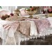 French Guipure Ruby Tablecloth Set 26 Pieces Ecru Gold