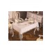 مفرش طاولة 160X220 سم  مخملي ، اللون  كريمي