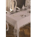 18 Pieces Luxury French Guipure Table Runner Set Gray Yasemin