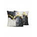 Two-Piece Cushion Cover Made Of Velvet Fabric, Black Color İllusion